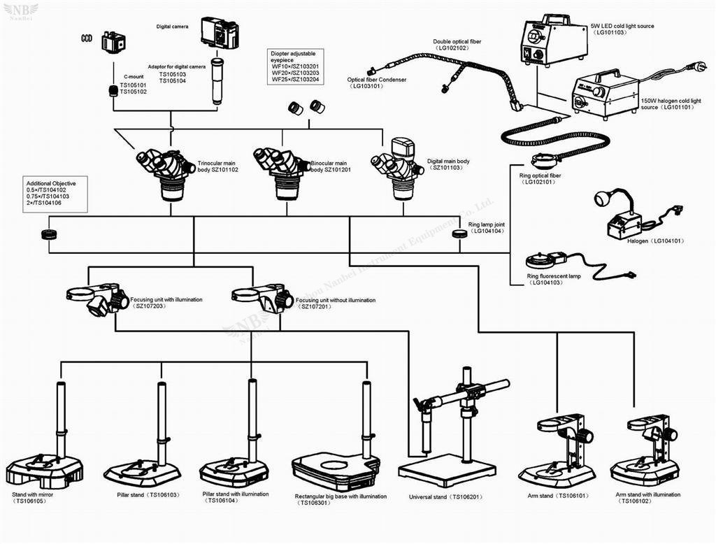 laboratory binocular optical microscope